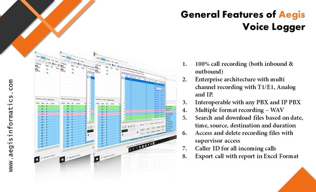 Voice logger features display